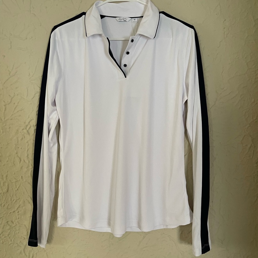 Lady Hagen Collared Half Button up Long Sleeve